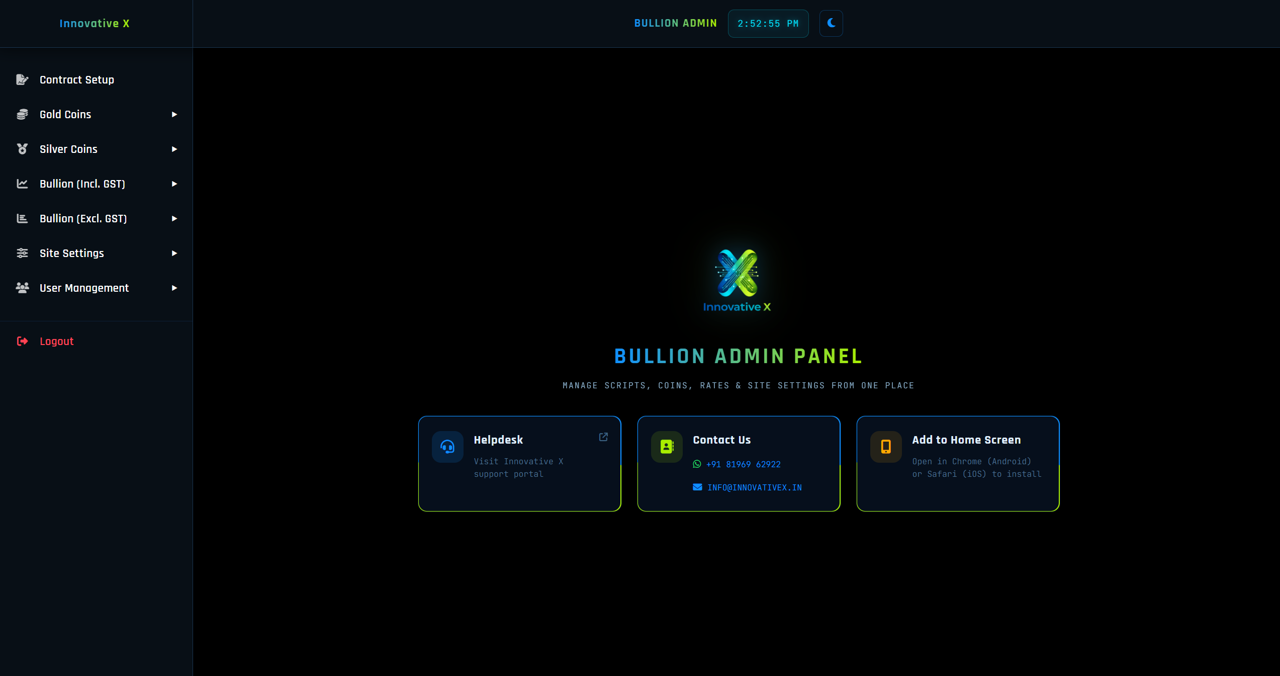 Admin Dashboard