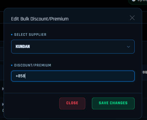 Bulk Edit Popup - Coins