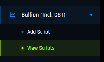 Bullion Including GST Navigation