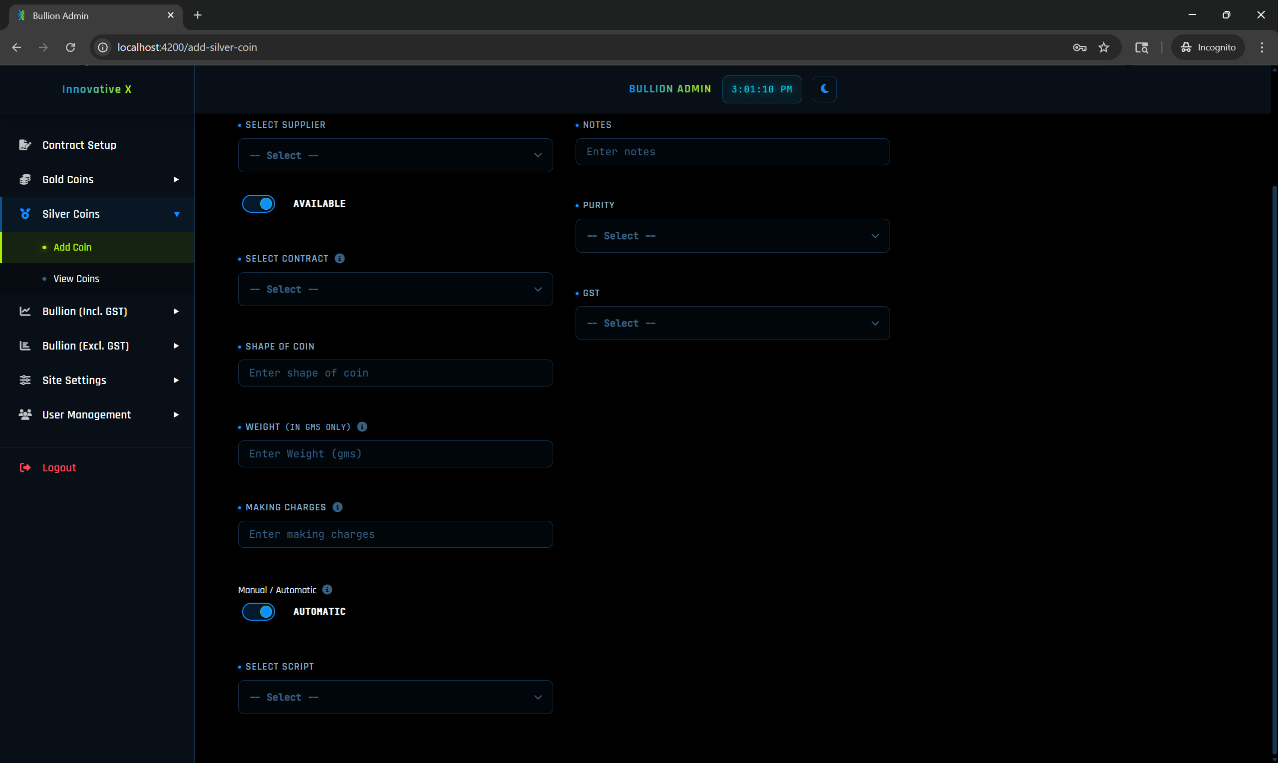 Add Silver Coin Full Form